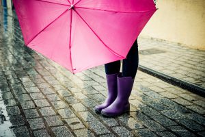 Boots under the rain